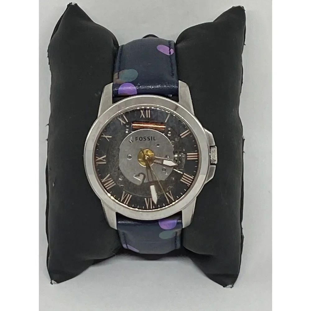 Fossil FS4870 Men's Blue Leather Analog Dial Quartz Genuine Wrist Watch UC55